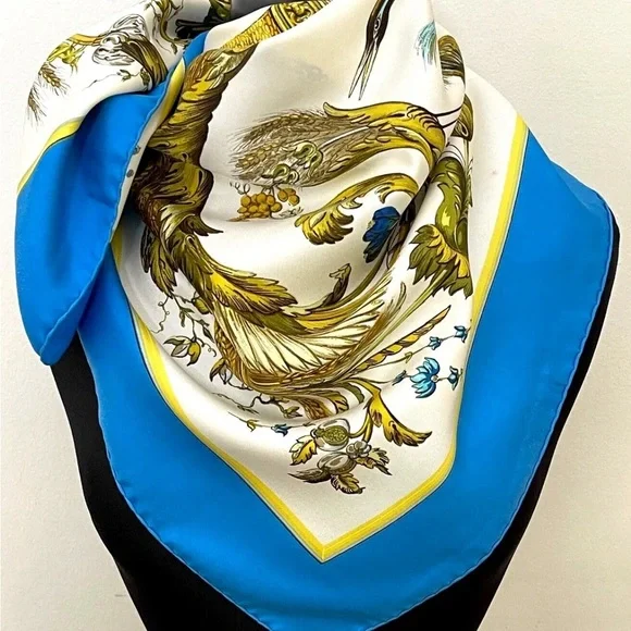 Rare Vintage Hermes Scarf "Ceres" Silk Twill Carre 1967 F. Faconnet - Picture 2 of 12
